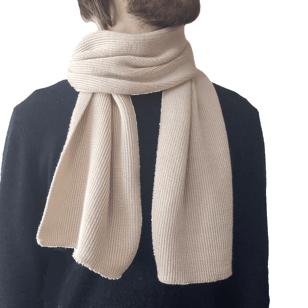 A 50% yak / 50% silk scarf