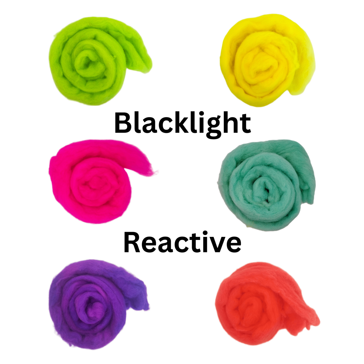 Combed Wool Top - Fluorescent Green