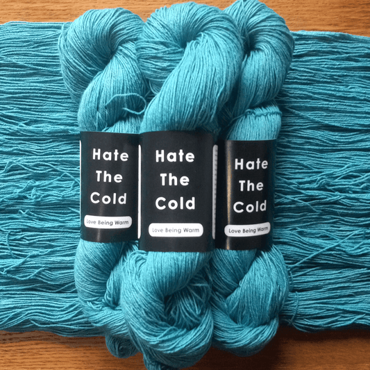 Organic Cotton/Linen Yarn - Blue Fingering