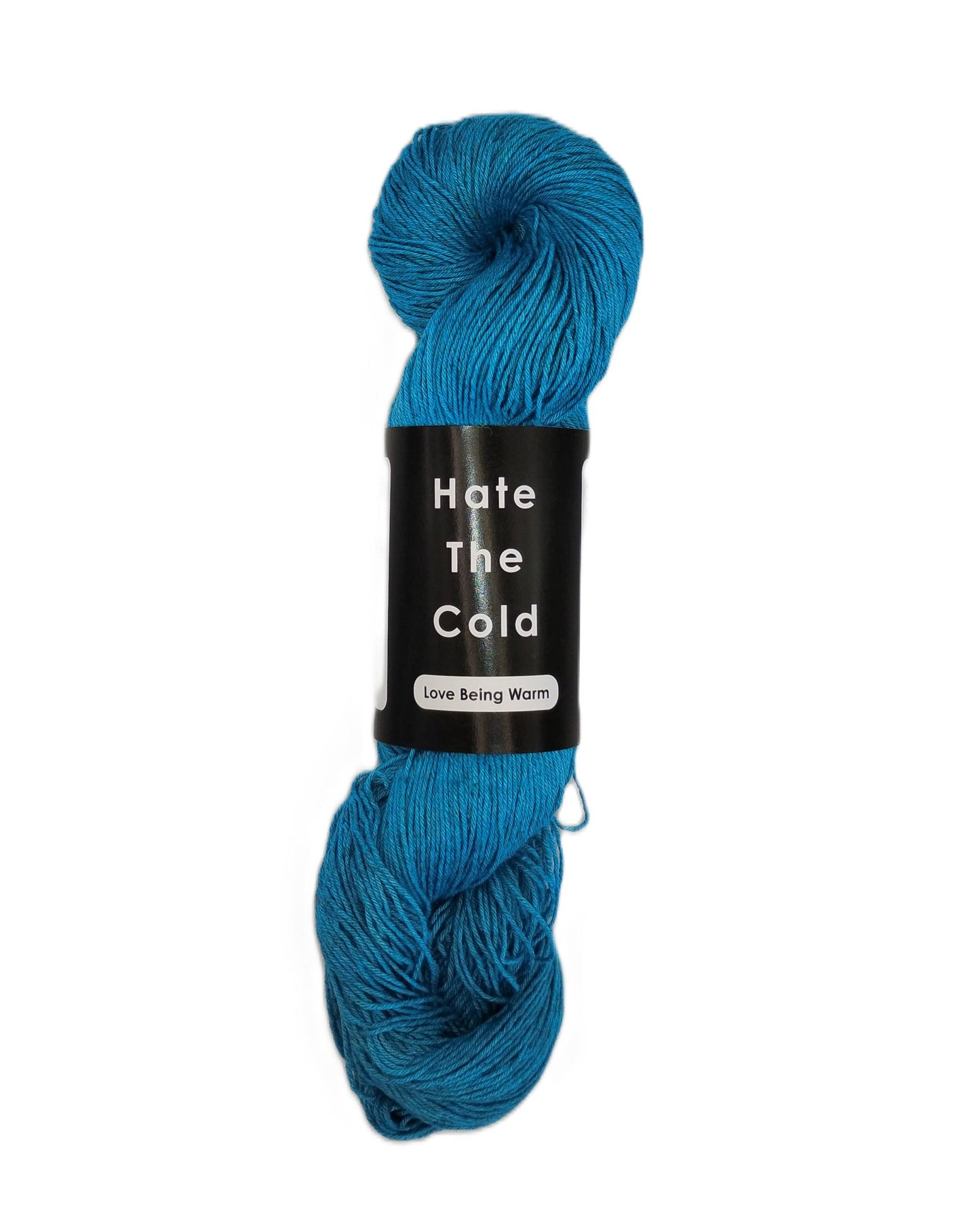 Hand-dyed cotton/linen yarn in blue