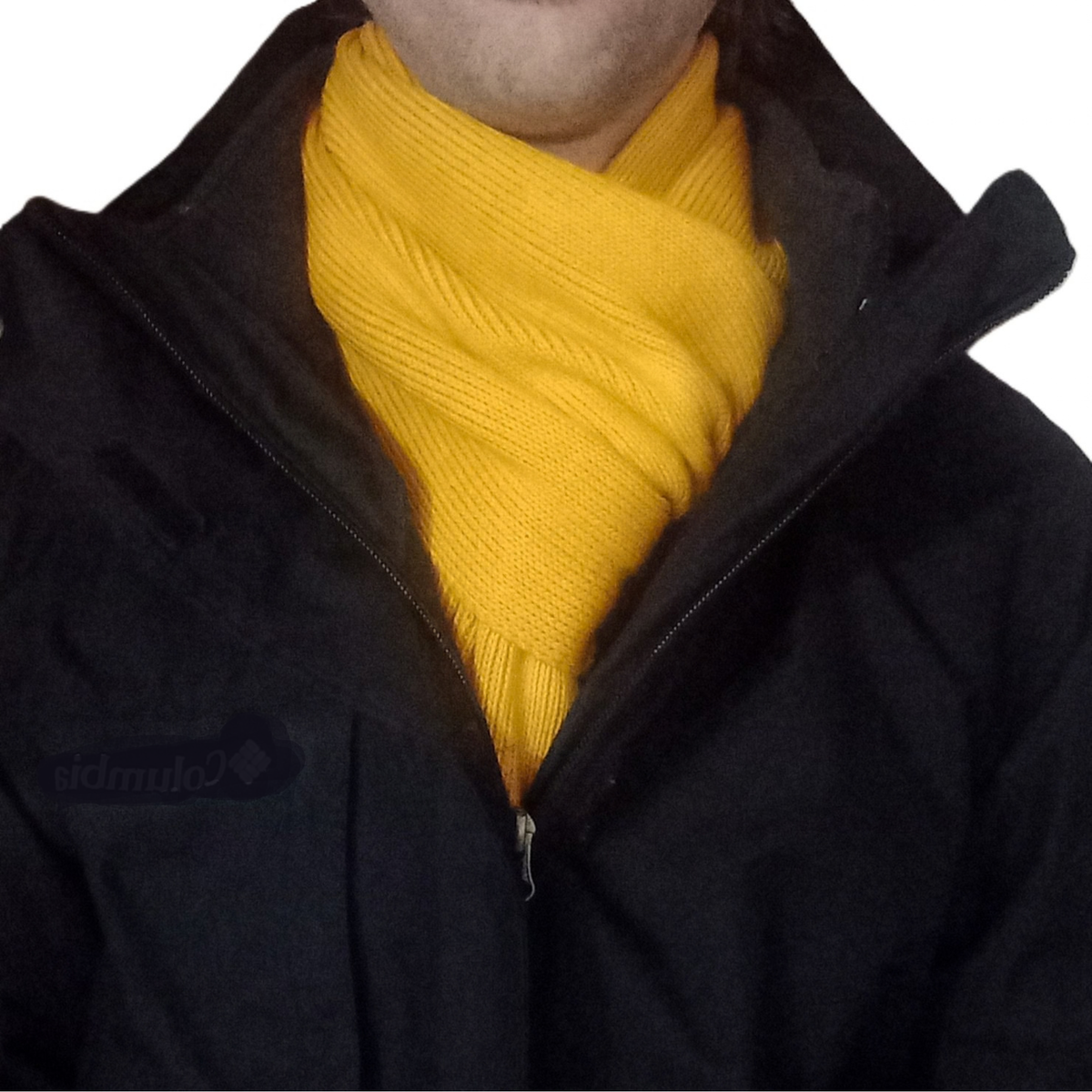 100% Merino Wool Scarf - Yellow - Wide