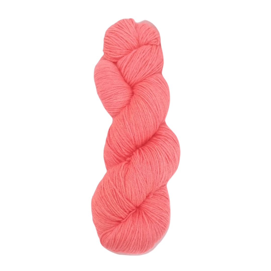 Merino Wool Yarn - Fluorescent Red Fingering