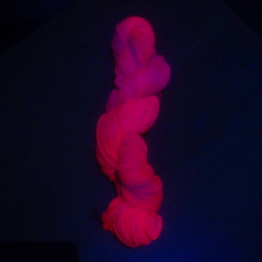 Merino Wool Yarn - Fluorescent Purple Fingering