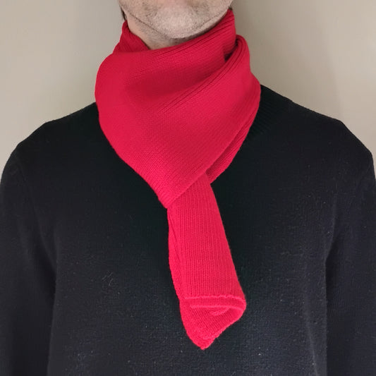 100% Merino Wool Scarf - Red
