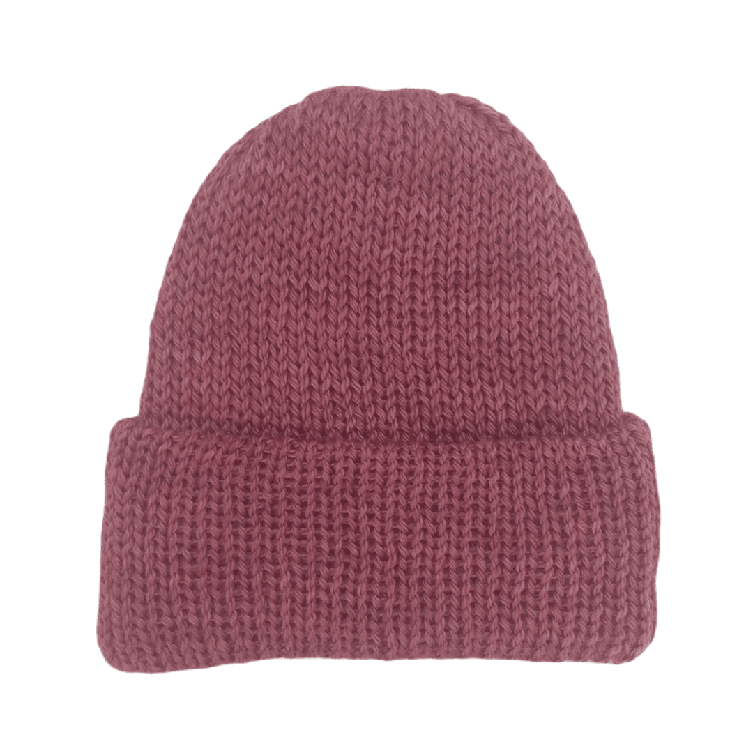 Purple 100% alpaca beanie