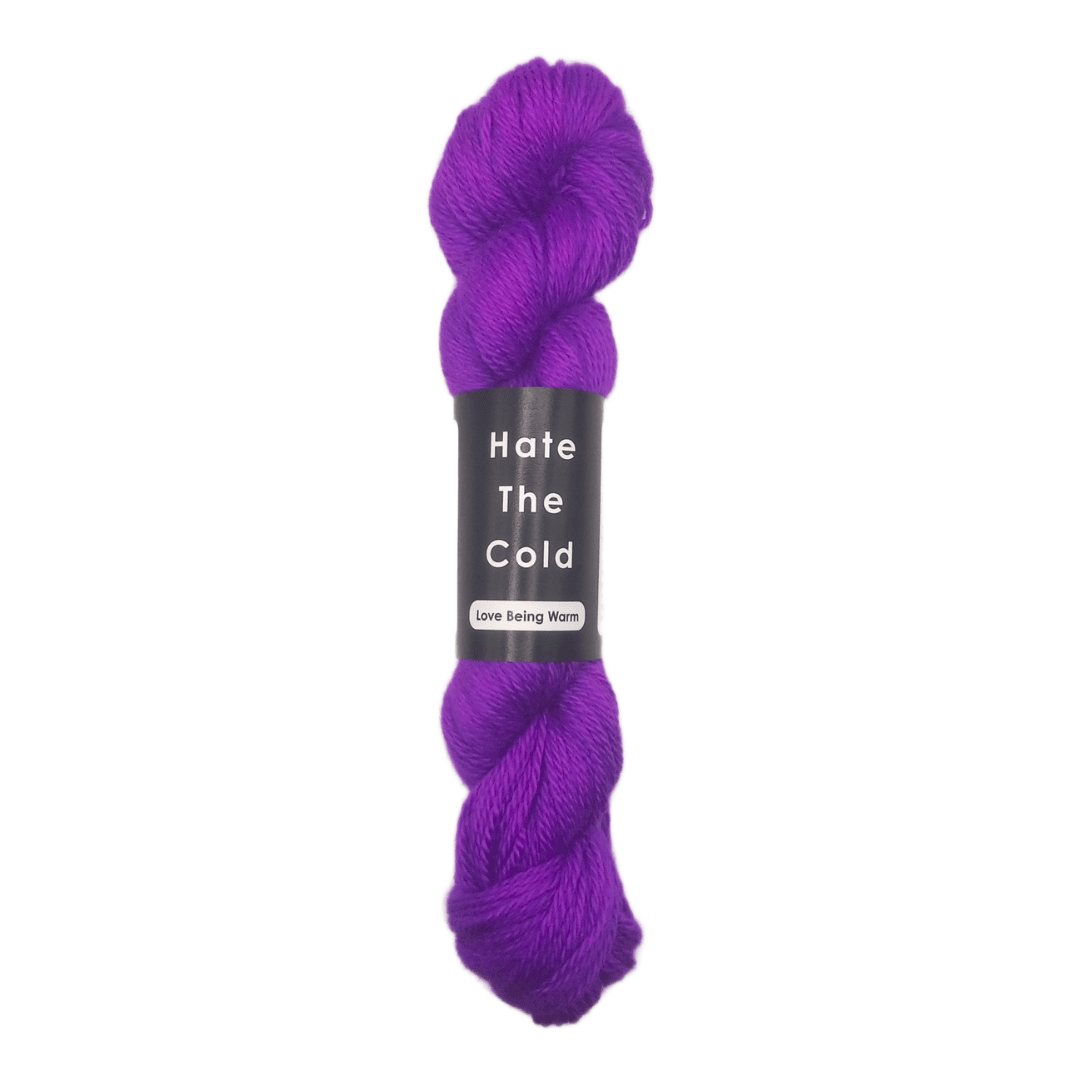 100% Peruvian Baby Alpaca Yarn Fluorescent Purple Aran Weight