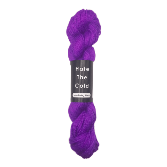 100% Peruvian Baby Alpaca Yarn Fluorescent Purple Aran Weight