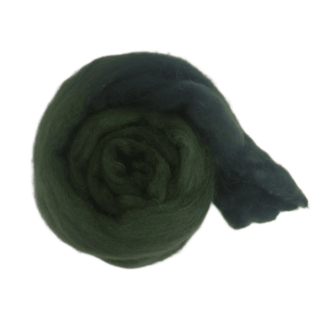 Combed Wool Top - Forest Green