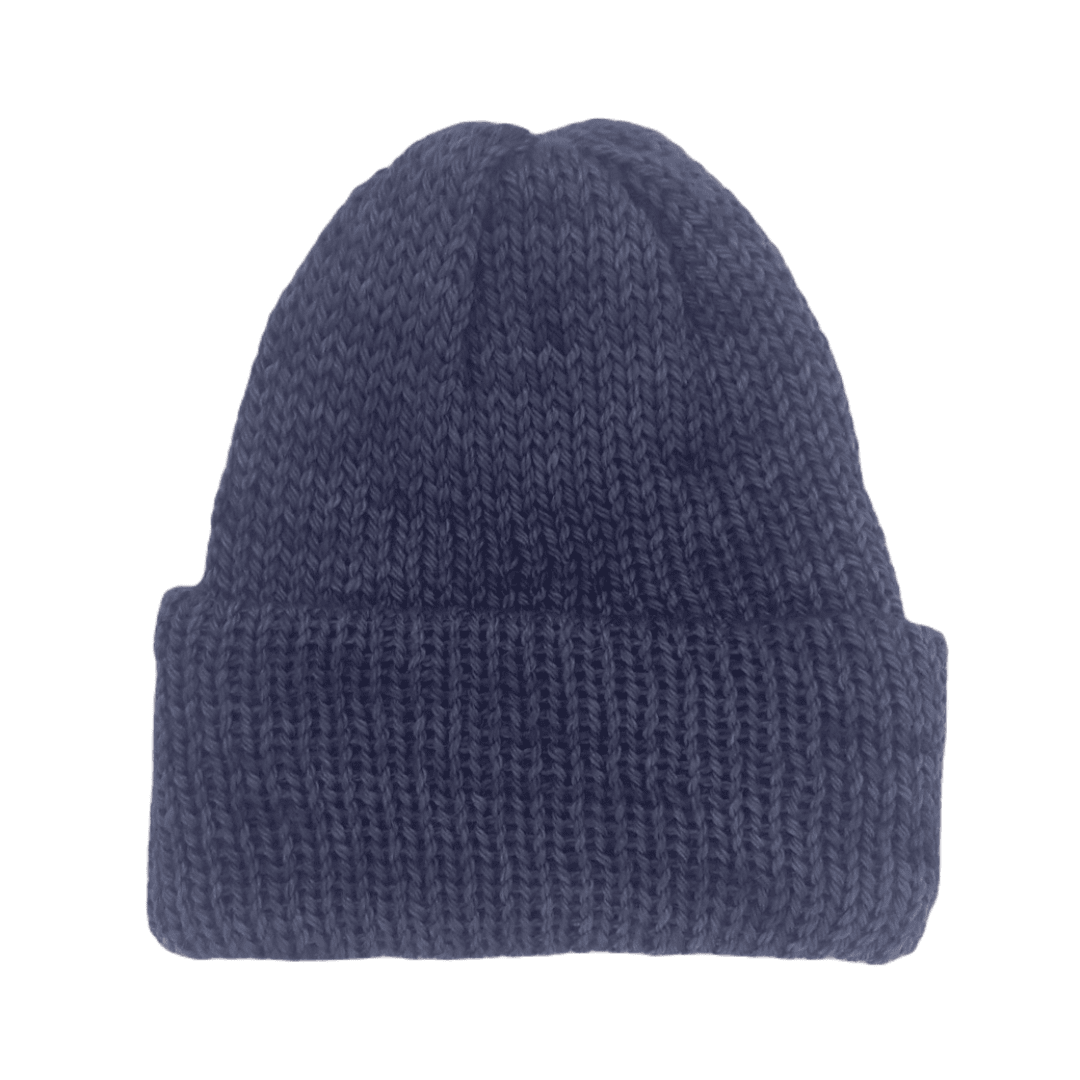 Blue 100% alpaca beanie