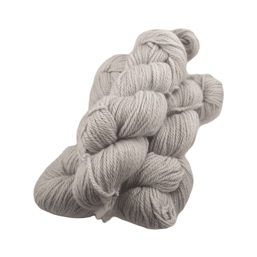 Hand-dyed gray alpaca yarn