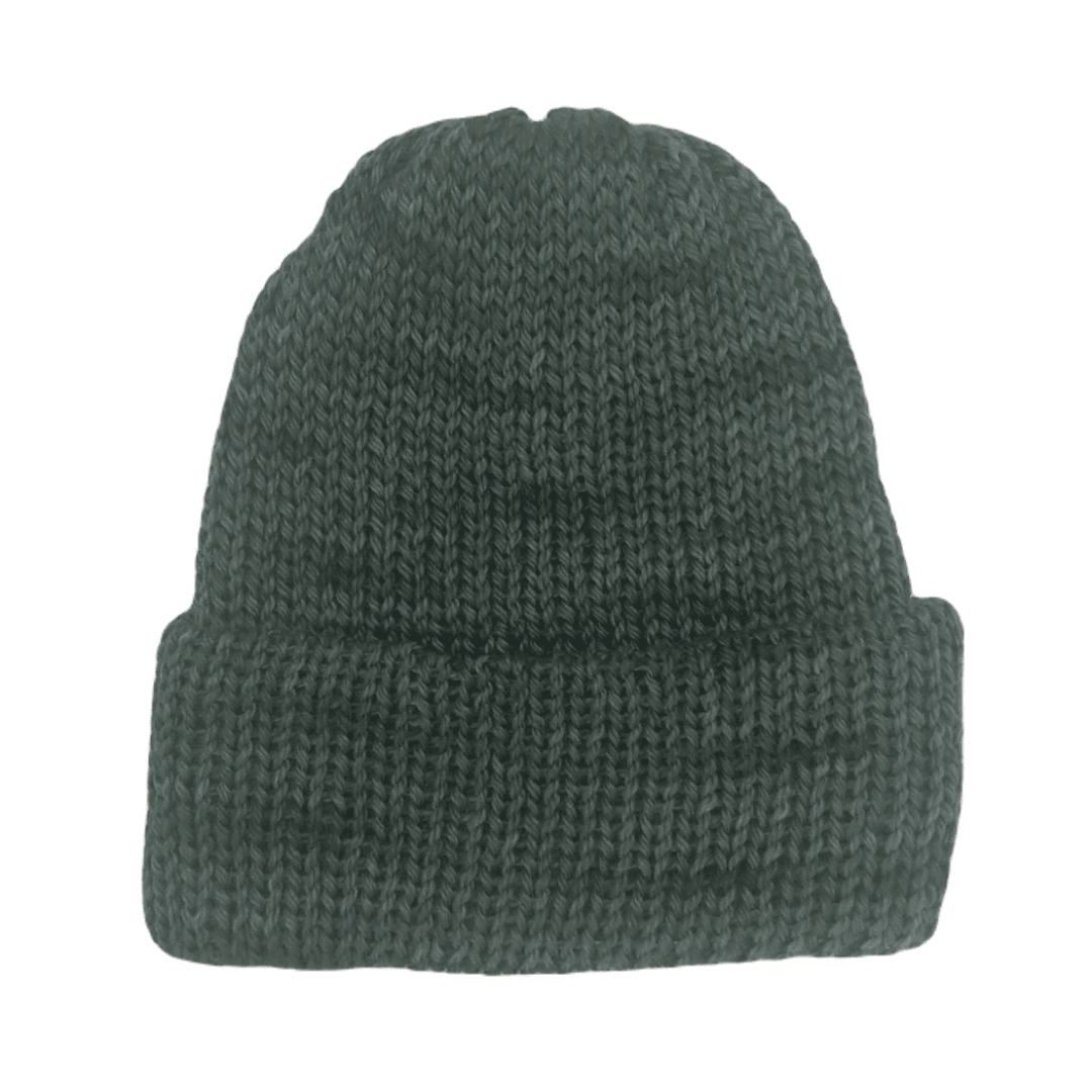 Green 100% alpaca beanie