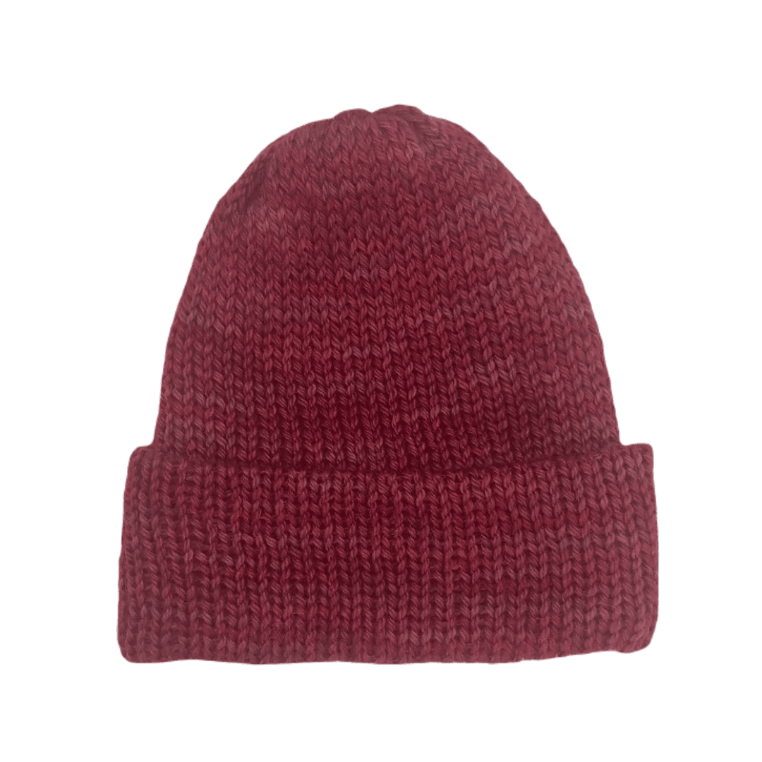 Red 100% alpaca beanie