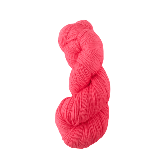 Merino Wool Yarn - Fluorescent Red Aran