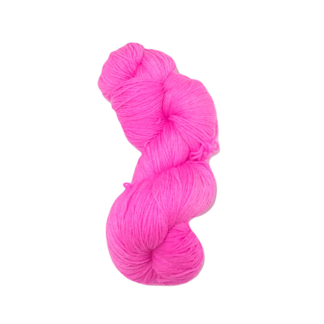 Merino Wool Yarn - Fluorescent Orange Fingering