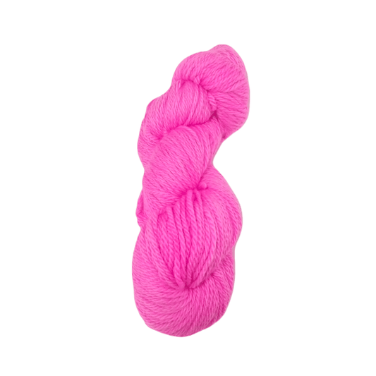 Merino Wool Yarn - Fluorescent Pink Aran