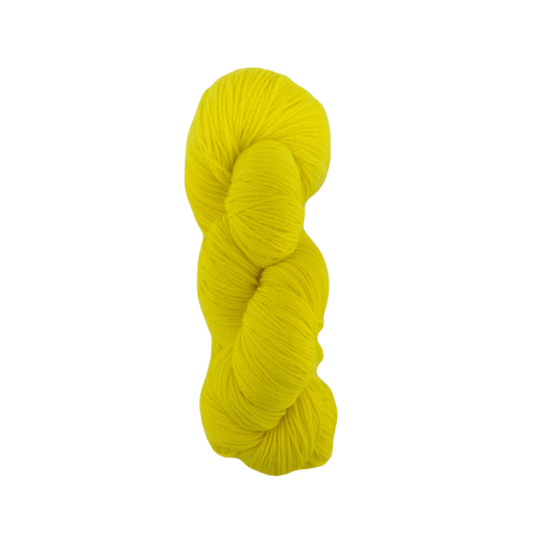 Merino Wool Yarn - Fluorescent Yellow Fingering