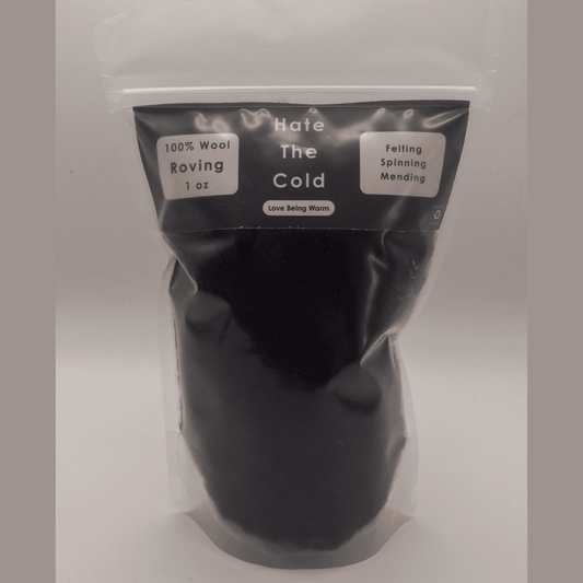 Wool Roving - Black