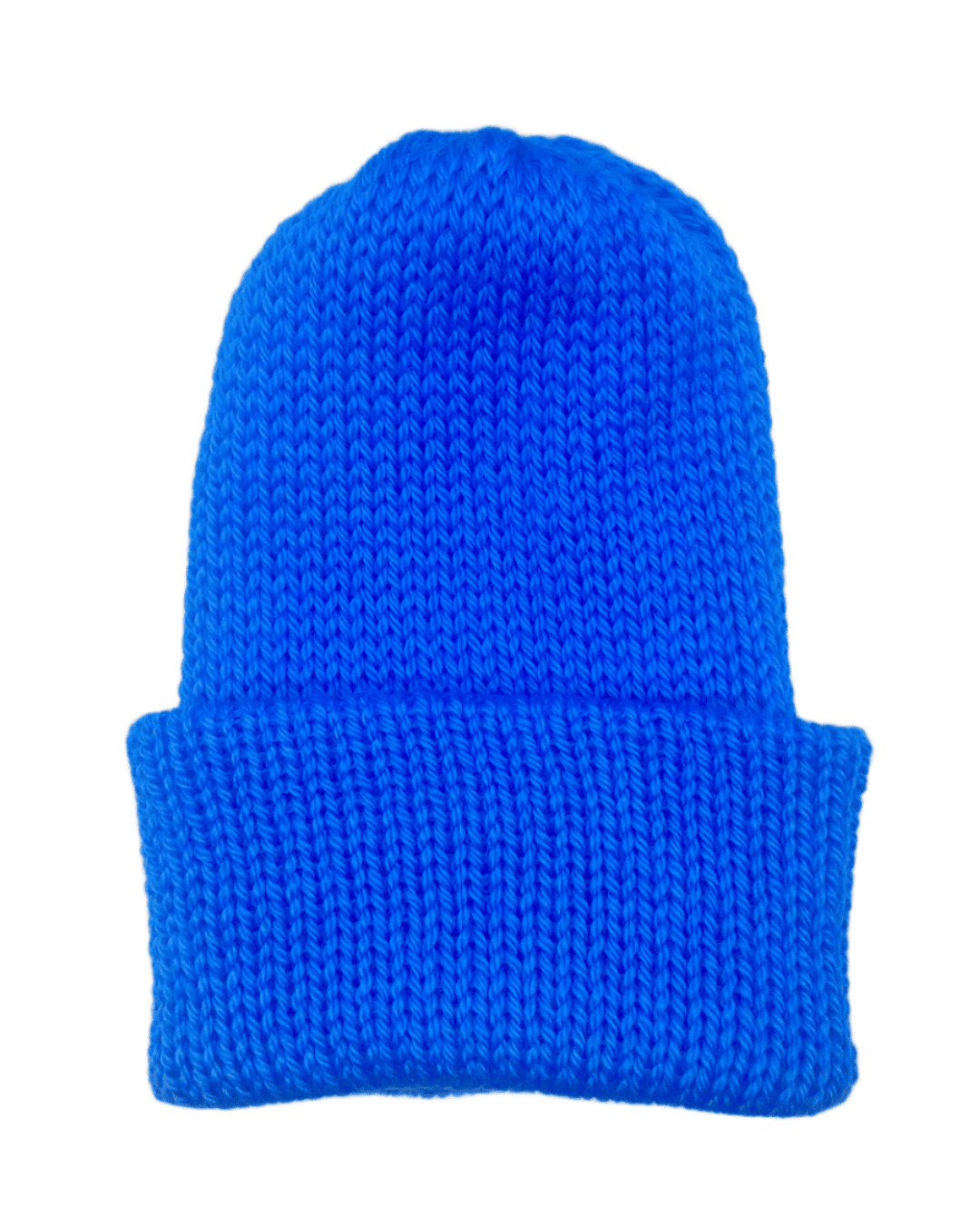 100% baby alpaca beanie in blue