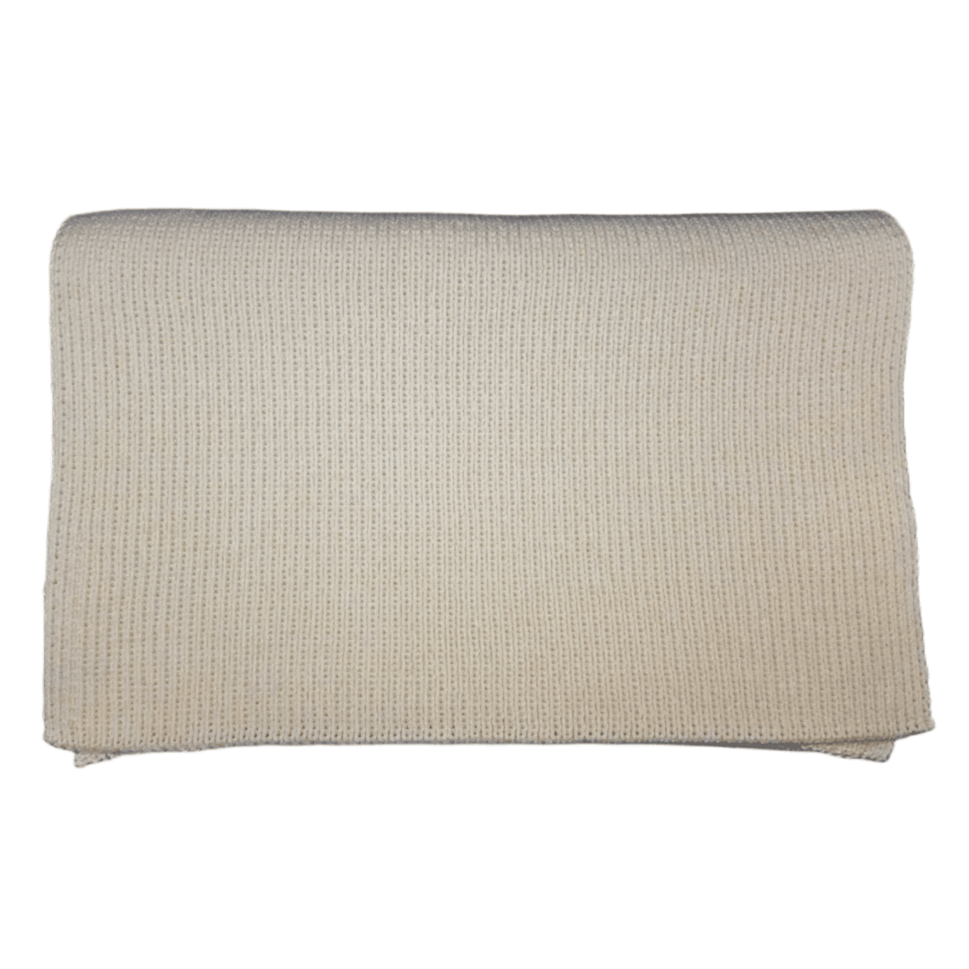 100% Peruvian Baby Alpaca scarf in natural white