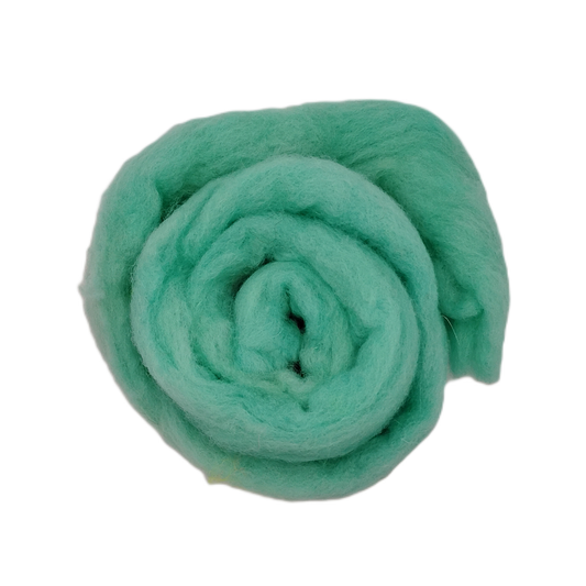 Combed Wool Top - Fluorescent Blue