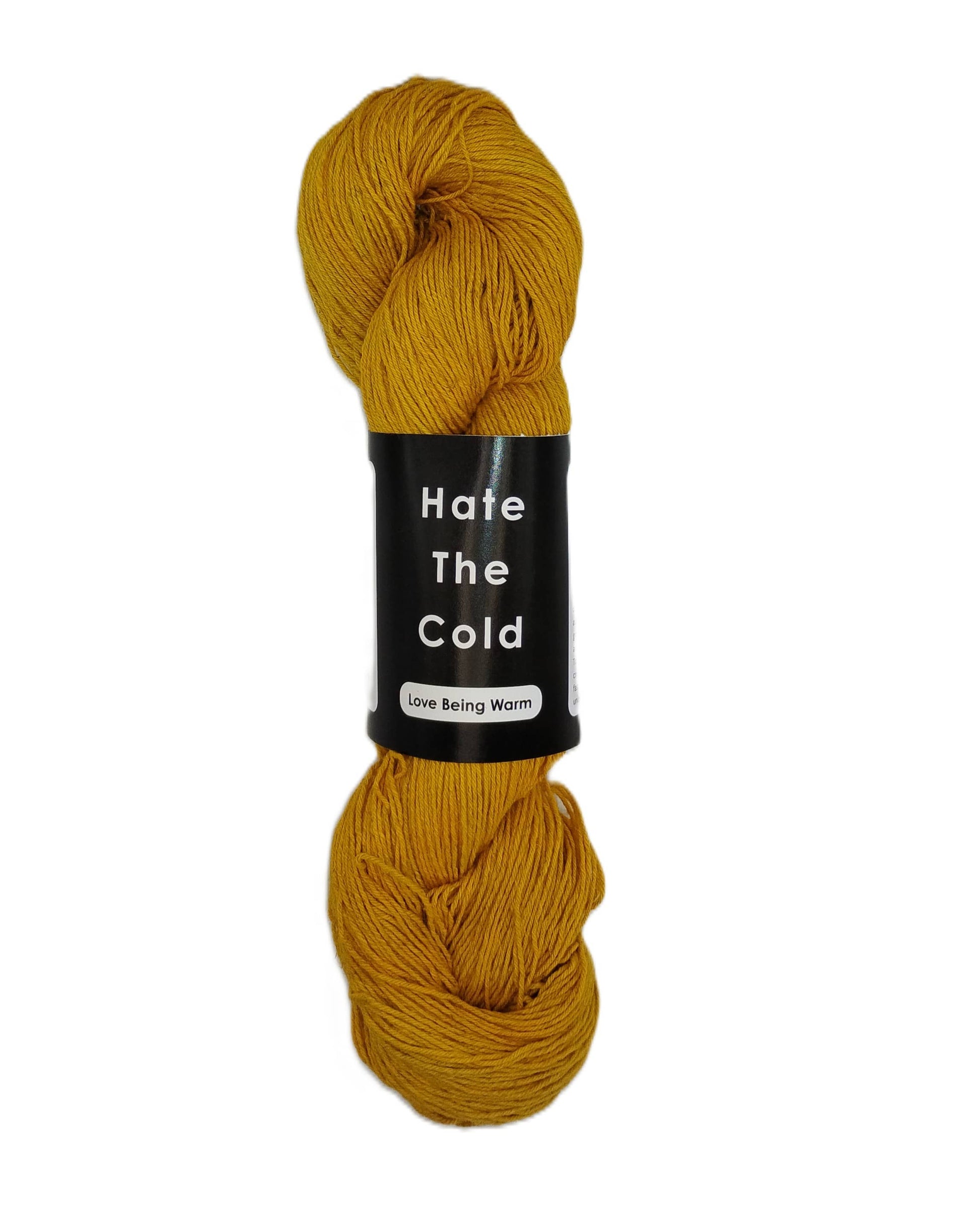 Hand-dyed cotton/linen yarn in mustard yellow