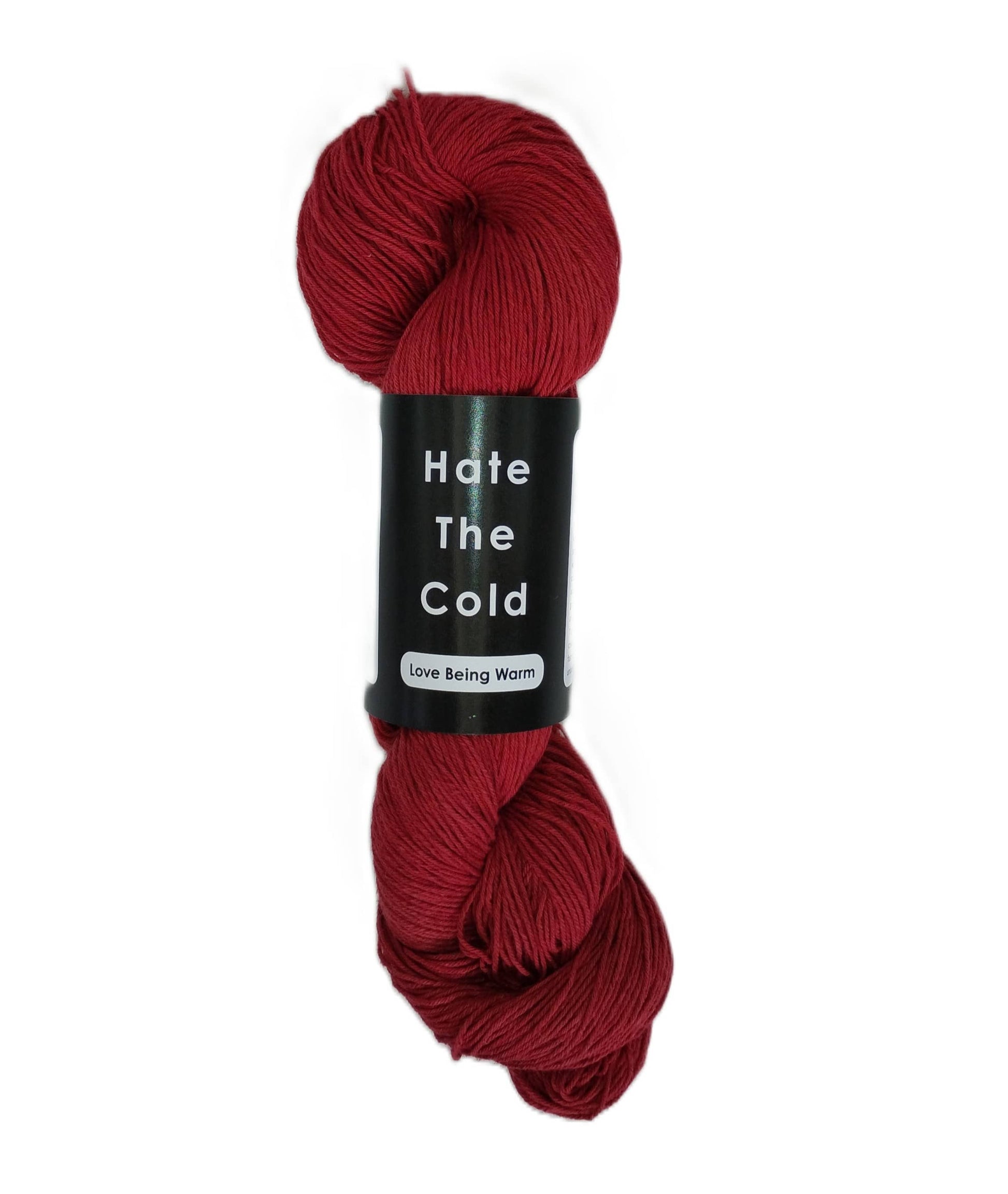 Hand-dyed cotton/linen yarn in red