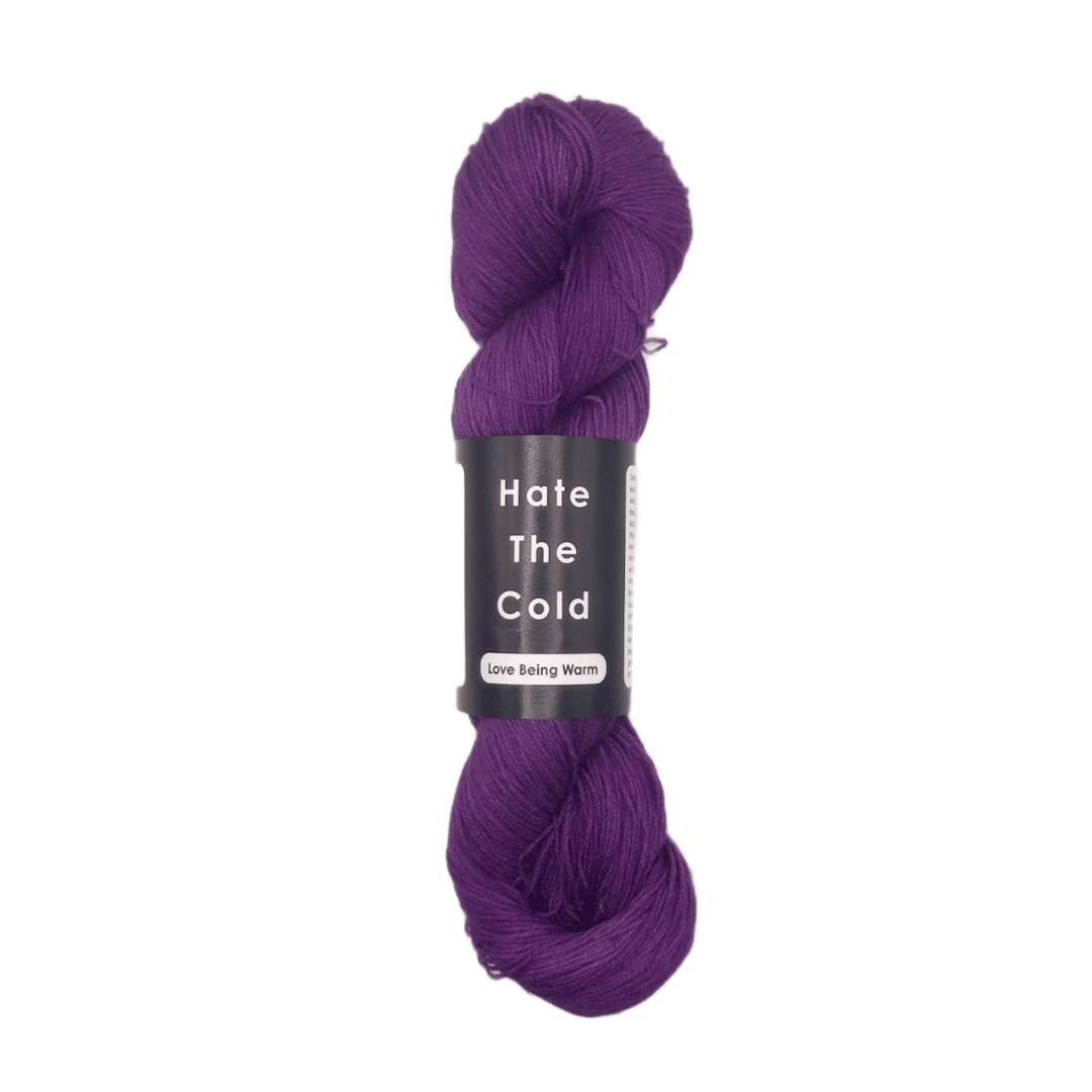Hand-dyed cotton/linen yarn in purple
