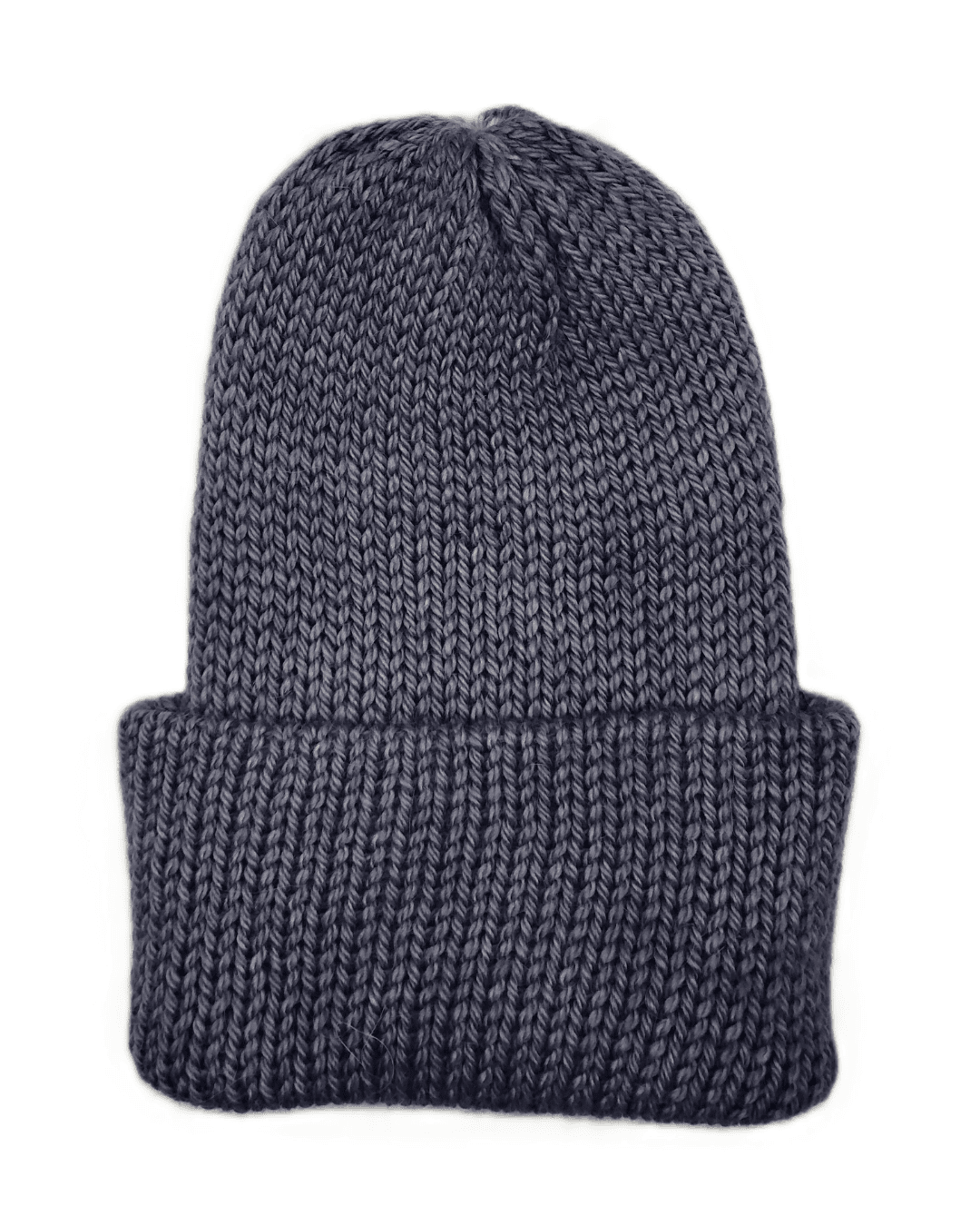 100% baby alpaca beanie in denim blue