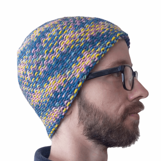 A colorful toque