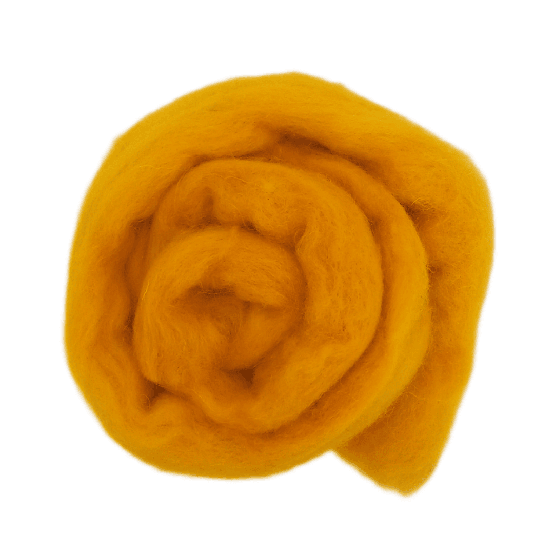 Gold wool top on a white background