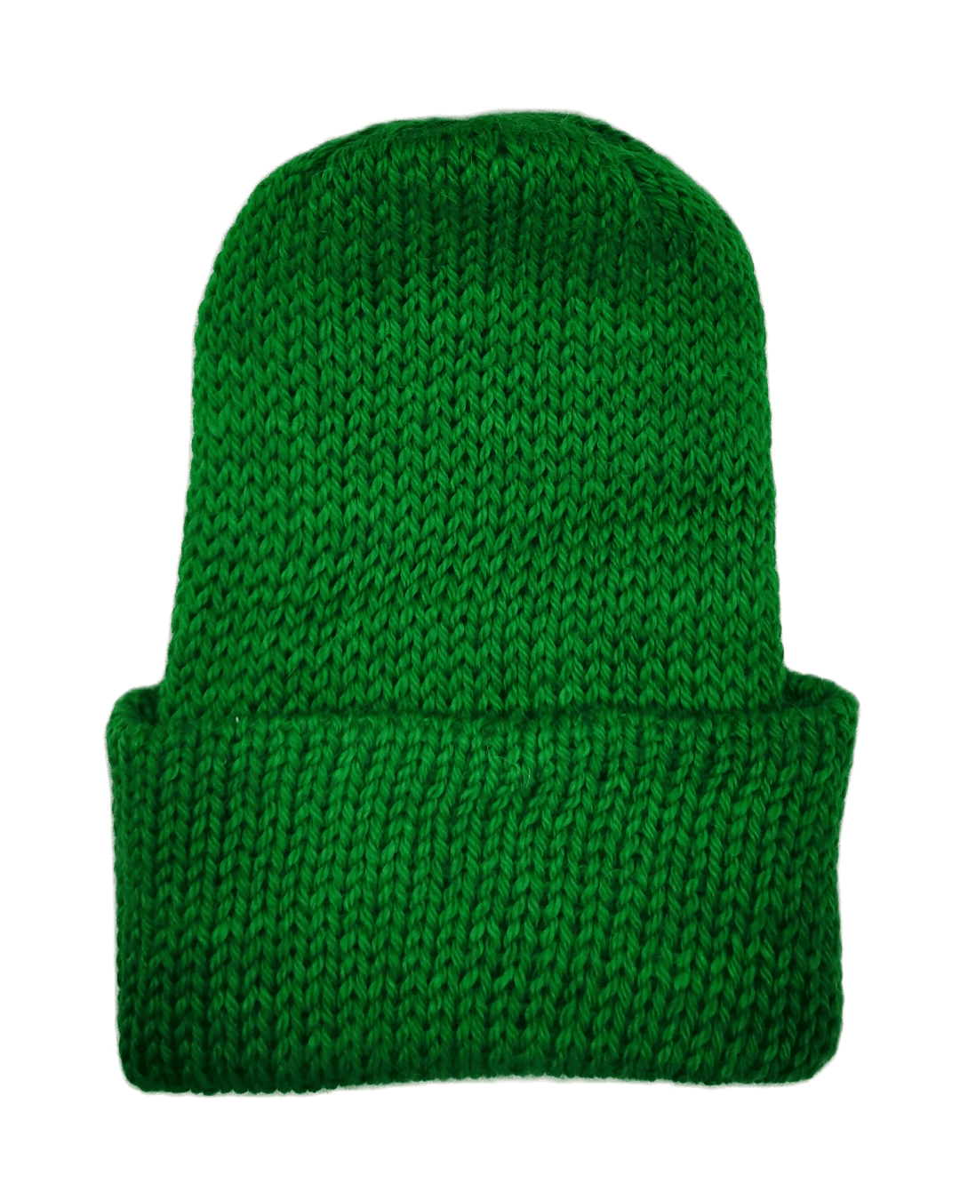 100% baby alpaca beanie in green