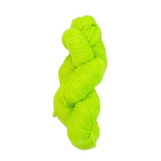 Merino Wool Yarn - Fluorescent Chartreuse Fingering