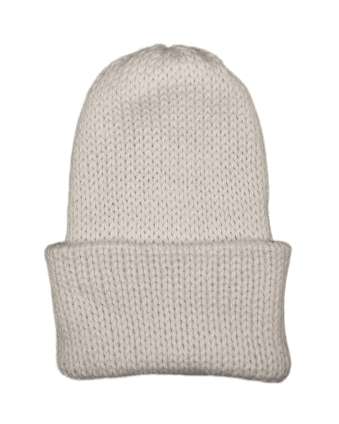 100% baby alpaca beanie in natural white