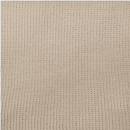 A close-up of fingering weight merino wool in natural white.