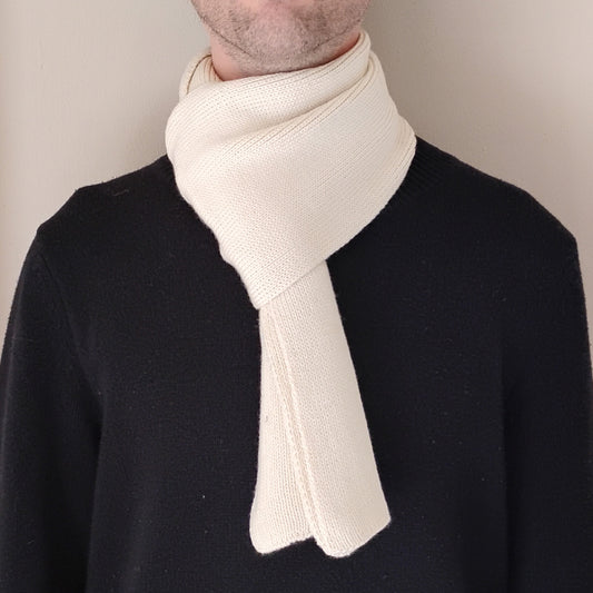 100% Merino Wool Scarf - Natural