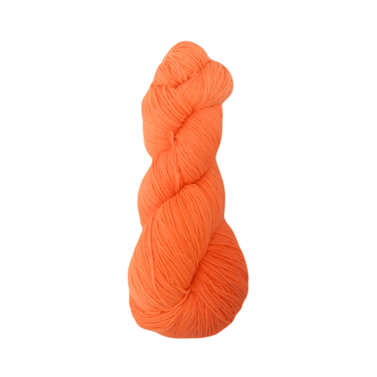 Merino Wool Yarn - Fluorescent Orange Fingering
