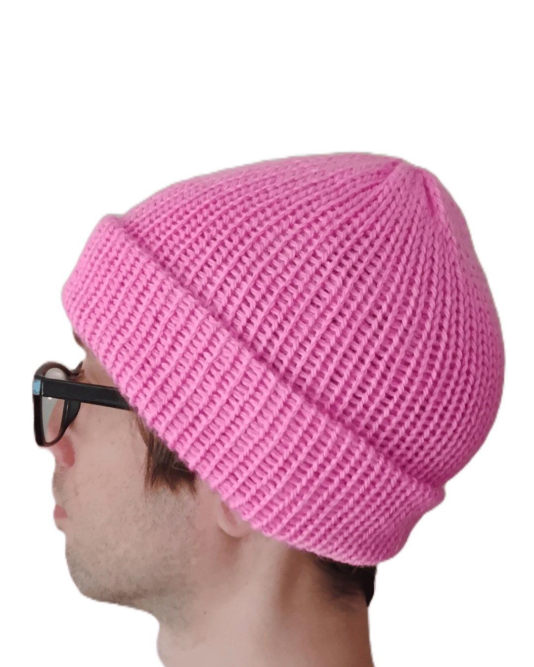 100% baby alpaca beanie in pink