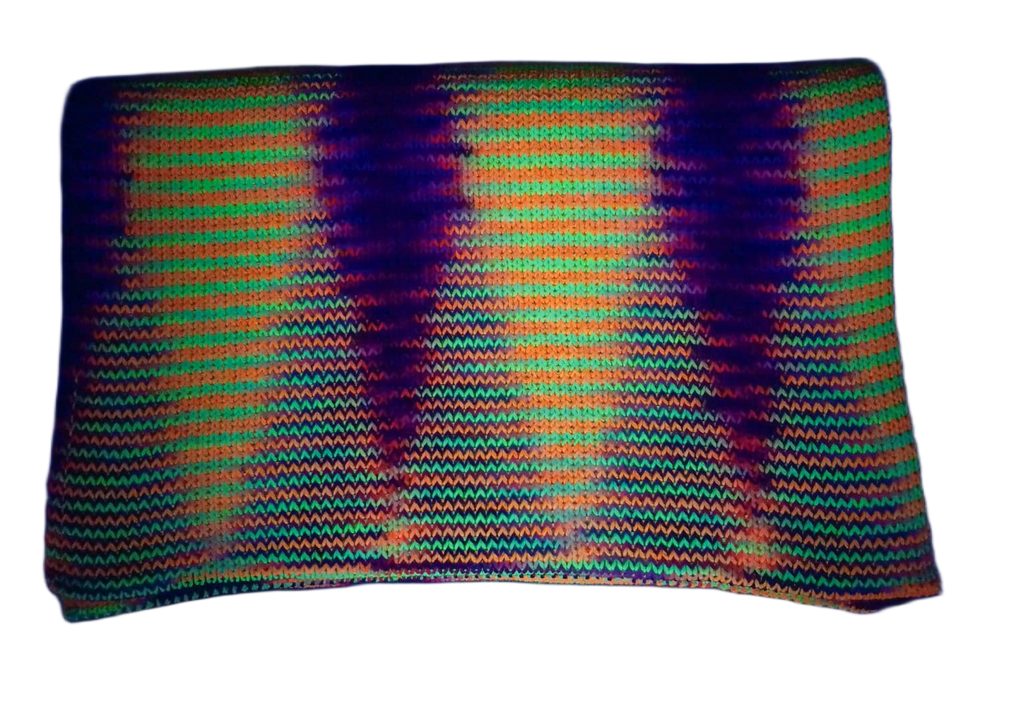 Colorful scarf with a pattern on a white background
