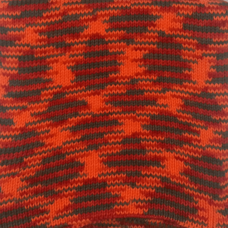 A closeup of merino wool in the "Unfocus Your Eyes" colorway in fingering weight.