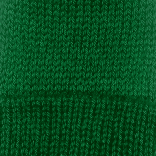 A close-up of a vibrant green ribbed knit fabric texture.