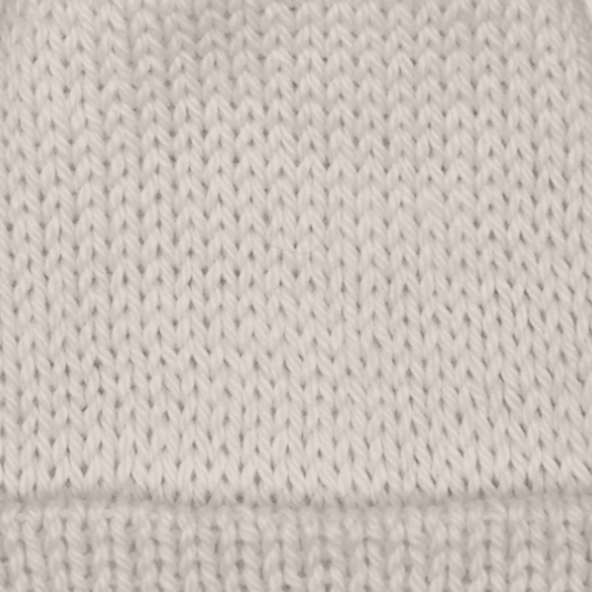 Close-up of worsted weight knit alpaca in white